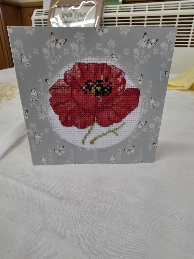 Embroidered card by Kate